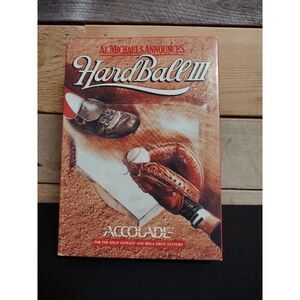 VTG Sega Genesis Al Michaels Announces Hard Ball III Video Game (1993) Complete